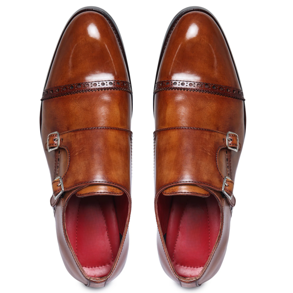 Captoe Double Monk Strap - Brown