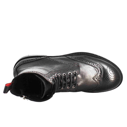 Candy amphibians for men in black washed leather
