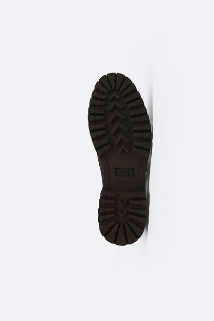 LEATHER MOC-TOE SHOES