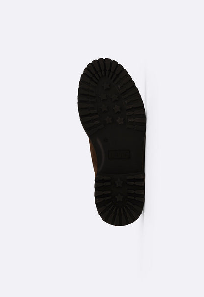 LEATHER MOC-TOE SHOES