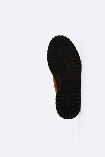LEATHER MOC-TOE SHOES
