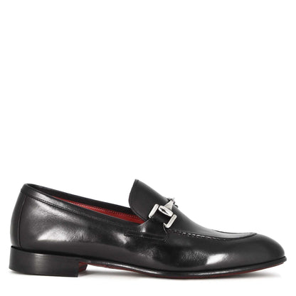Classic men's horsebit moccasin in black leather